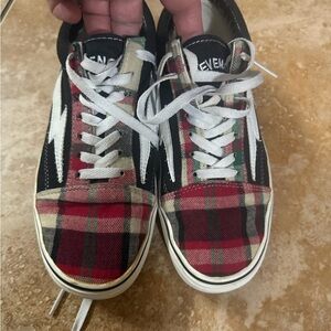 Revenge Storms Size 7 Plaid Sneakers with White Laces
